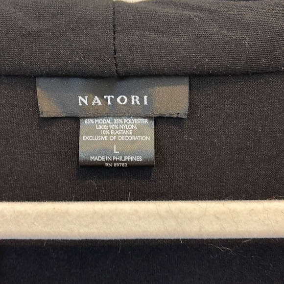 Natori Modal Robe with Lace trim (Large) - Picture 3 of 4